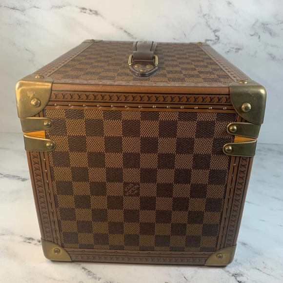 Louis Vuitton Damier Trunk Boite Flacons Ebene Beauty Case Monogram Train Vanity - Picture 11 of 13